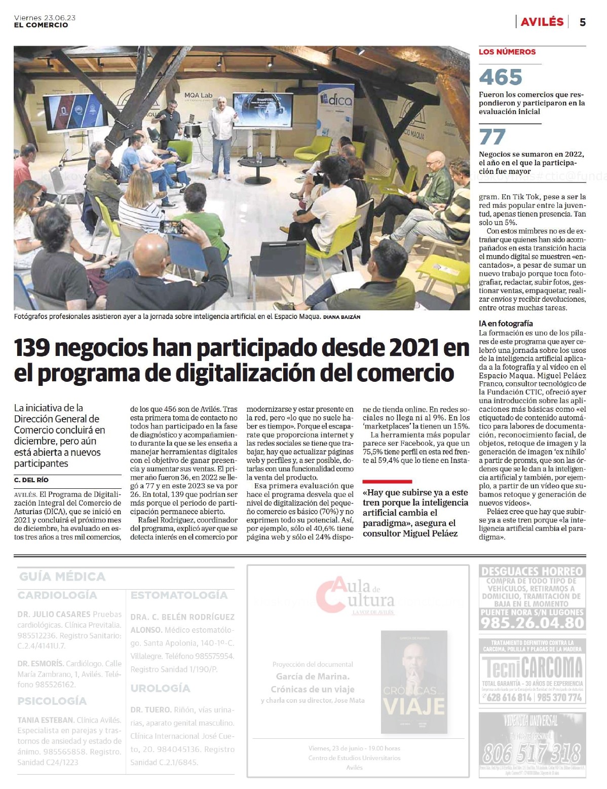 139 negocios han participado desde 2021 en el programa de digitalización del comercio