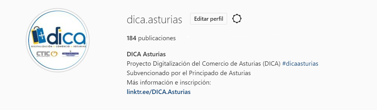 Perfil en Instagram de DICA Asturias